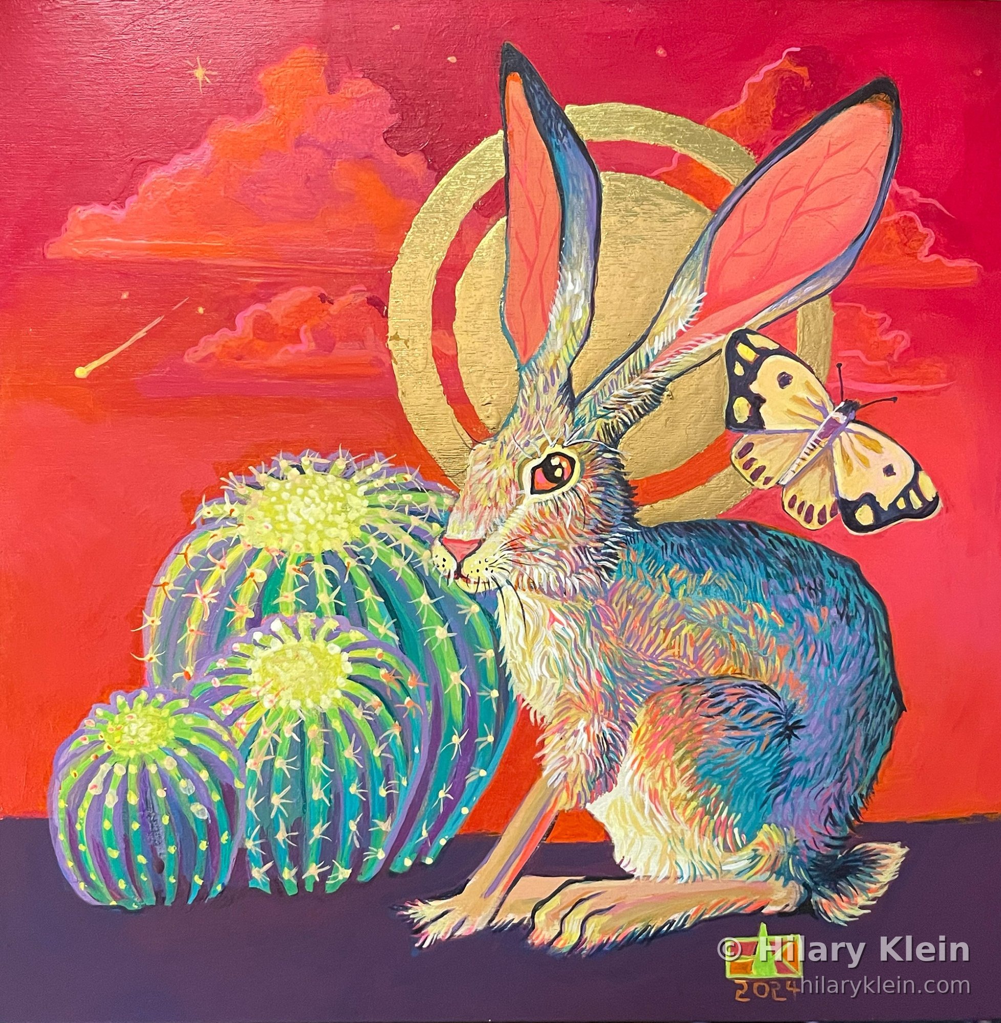 Bunny in Red Sky — Hilary Klein